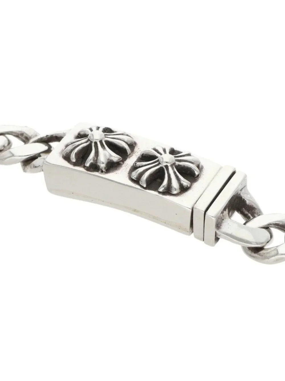 Chrome Hearts Bella Chx Mini ID Chx Classic Chain Choker Necklace